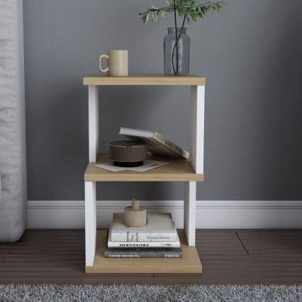 Κομοδίνο ZUNA δρυς/λευκό