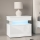 Κομοδίνο με φωτισμό LED GLOSSA 55x51 cm λευκό/γυαλιστερό λευκό