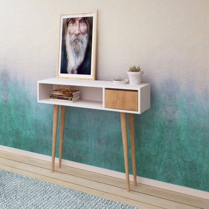 Κονσόλα KIOGI 94x100 cm λευκή/μπεζή