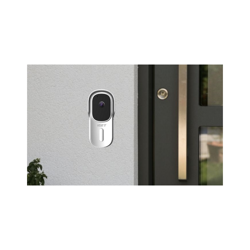 Κουδούνι πόρτας με κάμερα και αισθητήρα κίνησης Full HD 1080p 5200 mAh IP65 Wi-Fi λευκό