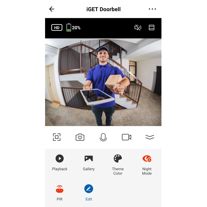 Κουδούνι πόρτας με κάμερα και αισθητήρα κίνησης Full HD 1080p IP65 Wi-Fi λευκό + ηχείο