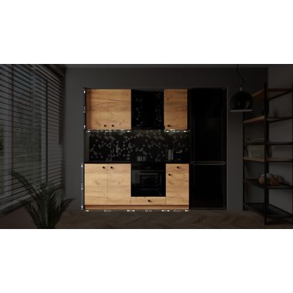 Κουζίνα CLAIRE 180 cm, σε απόχρωση δρυς craft