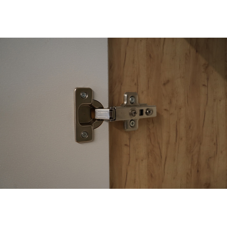 Κουζίνα MARINA 240 cm δρυς craft/γυαλιστερό λευκό