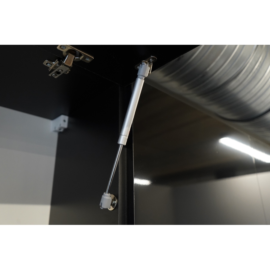 Κουζίνα MARINA 240 cm δρυς craft/γυαλιστερό μαύρο