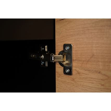 Κουζίνα MARINA 240 cm δρυς craft/γυαλιστερό μαύρο