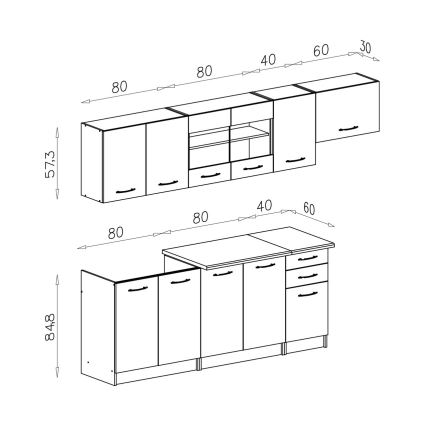 Κουζίνα MARISA 260 cm λευκή