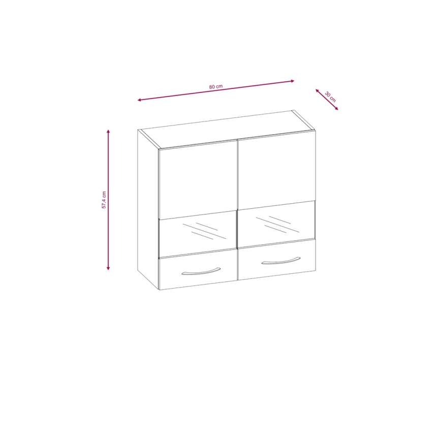 Κουζίνα VALERIA 240 cm δρυς σονόμα/καφέ