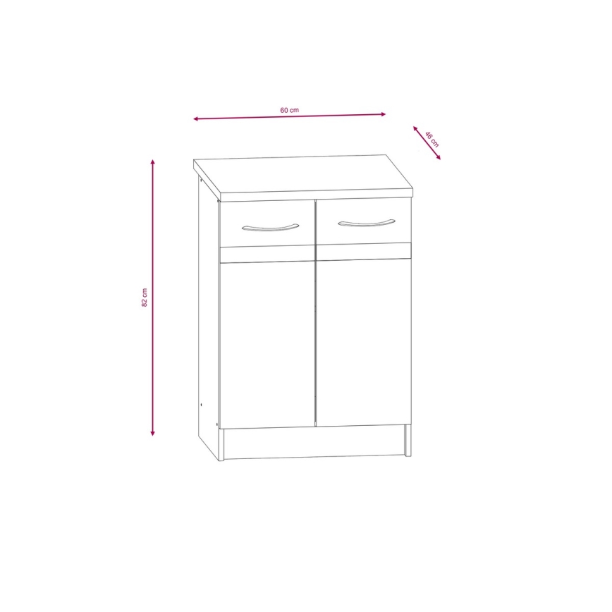 Κουζίνα VALERIA 240 cm δρυς σονόμα/καφέ
