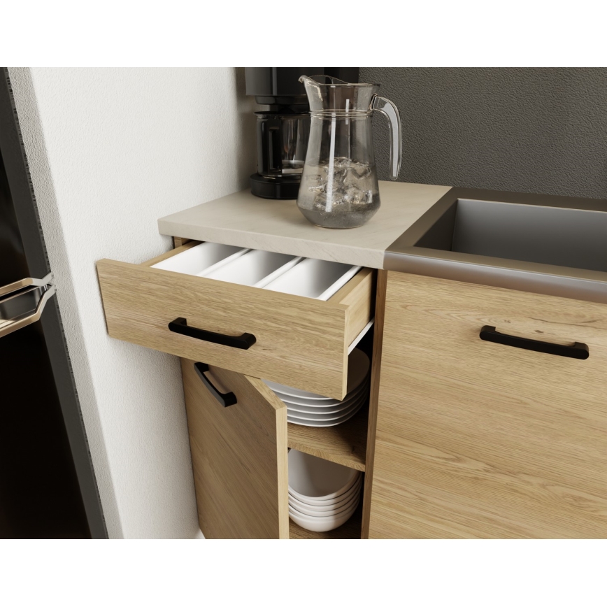 Κουζινική σύνθεση PATRICIA 180 εκ. δρυς