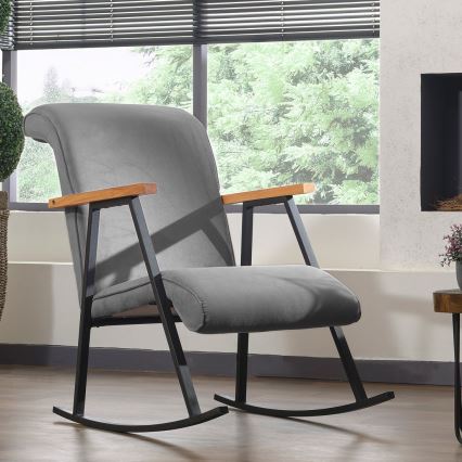 Κουνιστή πολυθρόνα LUNI γκρι