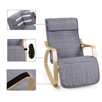 Κουνιστή πολυθρόνα RESTLY σε γκρι