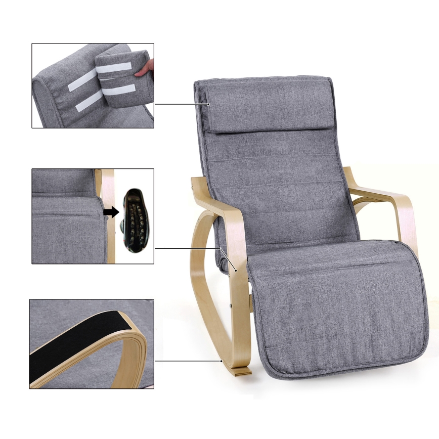 Κουνιστή πολυθρόνα RESTLY σε γκρι