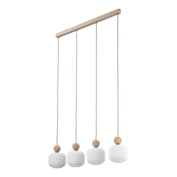 Κρεμαστό φωτιστικό BALLO με καλώδιο, 4xE14/10W/230V, μπεζ