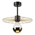 Κρεμαστό φωτιστικό MONTANA 1xE27/15W/230V διάμετρος 30 cm χρυσό/μαύρο