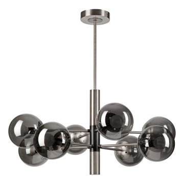 Κρεμαστό φωτιστικό ROLLO 8xE14/5W/230V ματ χρώμιο/φιμέ