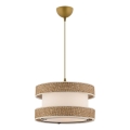 Κρεμαστό φωτιστικό με καλώδιο HALO 1xE27/60W/230V κρεμ/μπεζ