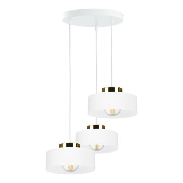 Κρεμαστό φωτιστικό με καλώδιο IGNIA 3xE27/60W/230V, λευκό