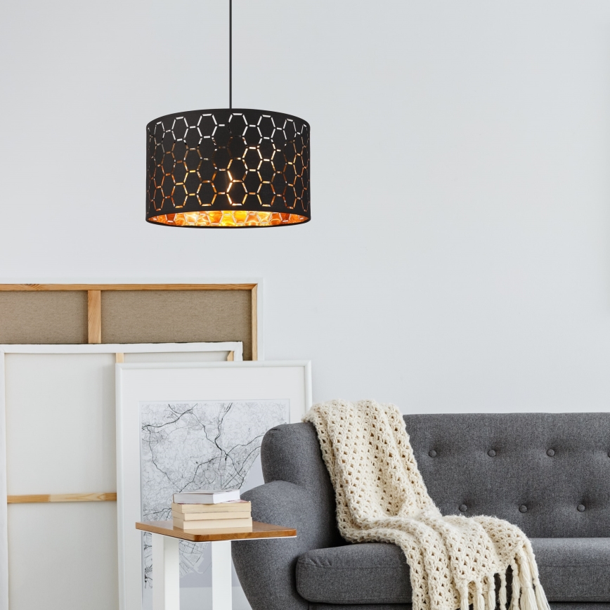 Κρεμαστό φωτιστικό με καλώδιο ULLE 1xE27/15W/230V μαύρο