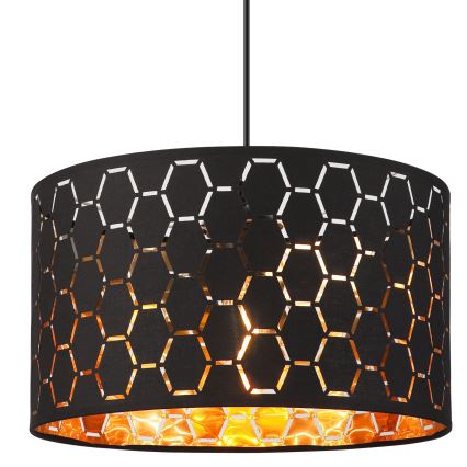 Κρεμαστό φωτιστικό με καλώδιο ULLE 1xE27/15W/230V μαύρο