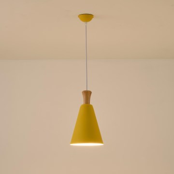 Κρεμαστό φωτιστικό οροφής 1xE27/15W/230V κίτρινο διάμετρος 20 cm