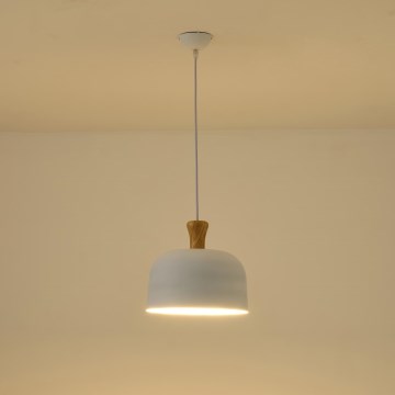Κρεμαστό φωτιστικό οροφής 1xE27/15W/230V λευκό διάμετρος 27 cm