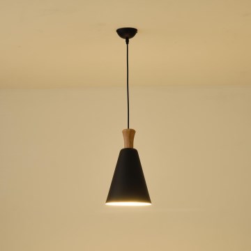 Κρεμαστό φωτιστικό οροφής 1xE27/15W/230V μαύρο διάμετρος 20 cm