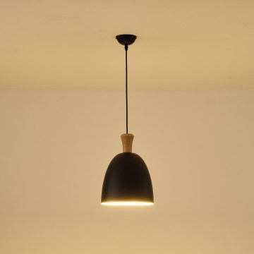 Κρεμαστό φωτιστικό οροφής 1xE27/15W/230V μαύρο διάμετρος 23 cm