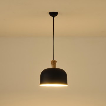 Κρεμαστό φωτιστικό οροφής 1xE27/15W/230V μαύρο διάμετρος 27 cm