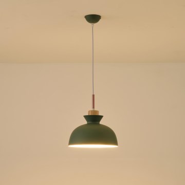 Κρεμαστό φωτιστικό οροφής 1xE27/15W/230V πράσινο διάμετρος 28 cm