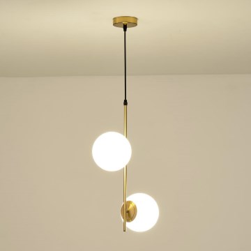Κρεμαστό φωτιστικό οροφής 2xE27/40W/230V ορείχαλκος