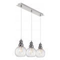 Κρεμαστό φωτιστικό οροφής AKSO 3xE14/40W/230V ασημί