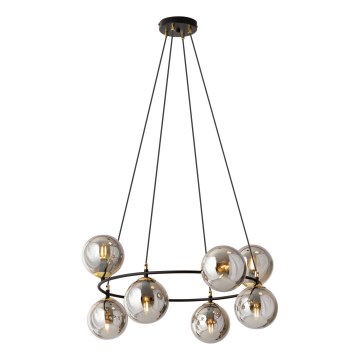 Κρεμαστό φωτιστικό οροφής AZURA 8xE14/10W/230V μαύρο/γκρι