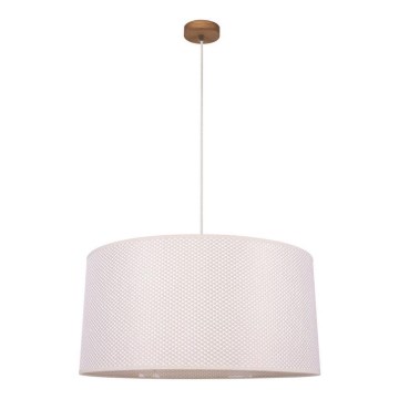 Κρεμαστό φωτιστικό οροφής BENITA 1xE27/40W/230V κρεμ/δρυς