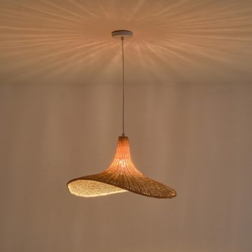 Κρεμαστό φωτιστικό οροφής CALYPSO 1xE27/40W/230V μπαμπού