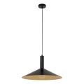 Κρεμαστό φωτιστικό οροφής CAPRI 1xE27/15W/230V διάμετρος 50 cm μαύρο/χρυσό