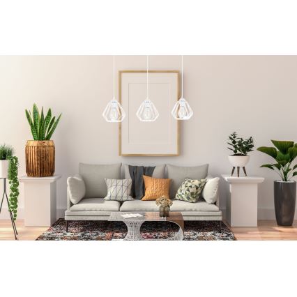Κρεμαστό φωτιστικό οροφής CEED 3xE27/60W/230V λευκό