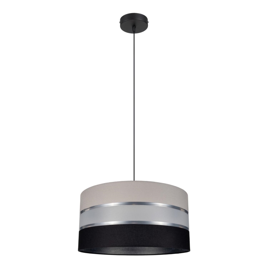 Κρεμαστό φωτιστικό οροφής CORAL 1xE27/60W/230V μαύρο και γκρι