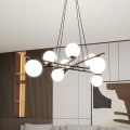 Κρεμαστό φωτιστικό οροφής ESSA 8xE14/10W/230V μαύρο/λευκό