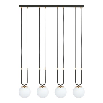 Κρεμαστό φωτιστικό οροφής GLAM 4xE14/10W/230V μαύρο