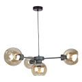 Κρεμαστό φωτιστικό οροφής KALIOPE 4xE27/60W/230V μαύρο/φιμέ μπεζ