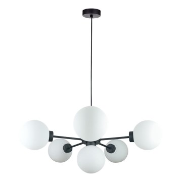 Κρεμαστό φωτιστικό οροφής KALIOPE 6xE14/50W/230V μαύρο/λευκό
