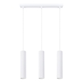 Κρεμαστό φωτιστικό οροφής KARBON 3xGU10/10W/230V λευκό