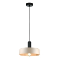 Κρεμαστό φωτιστικό οροφής LATTE 1xE27/60W/230V μπεζ/μαύρο