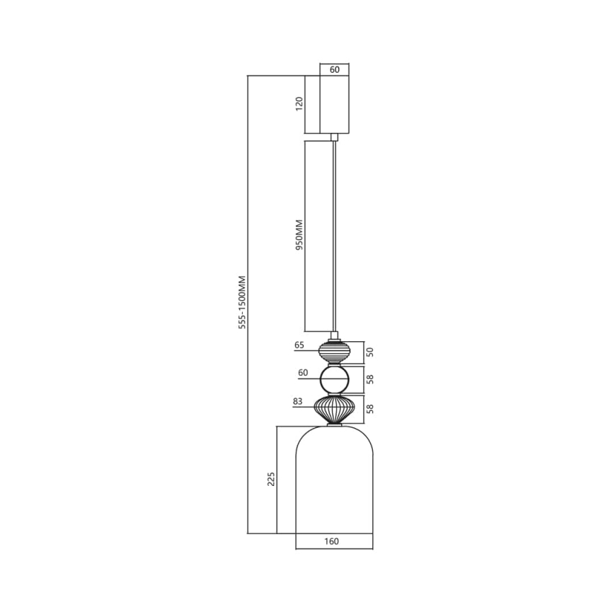 Κρεμαστό φωτιστικό οροφής LED ARTE LED/12W/230V διάμετρος 16 cm μαύρο