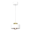 Κρεμαστό φωτιστικό οροφής MARTI 1xE27/15W/230V λευκό/χρυσό