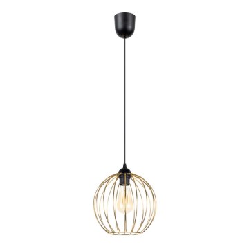 Κρεμαστό φωτιστικό οροφής MATT 1xE27/60W/230V μαύρο/χρυσό