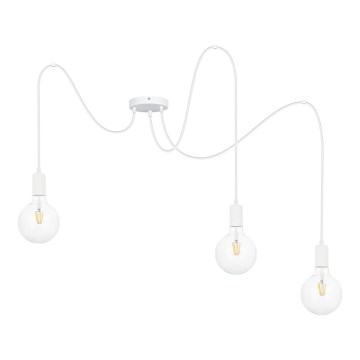 Κρεμαστό φωτιστικό οροφής MIROS 3xE27/60W/230V spider λευκό