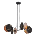 Κρεμαστό φωτιστικό οροφής MOTIF 4xE27/15W/230V μαύρο/χρυσαφί