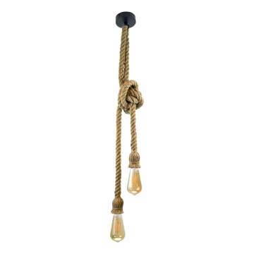 Κρεμαστό φωτιστικό οροφής ROPE 2xE27/12W/230V