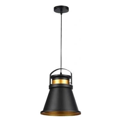 Κρεμαστό φωτιστικό οροφής TAO 1xE27/60W/230V διάμετρος 25 cm μαύρο
